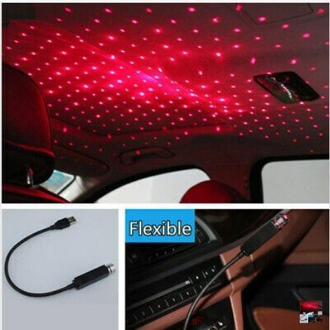 360° Adjustable Car Roof Projection Light – Red Star USB LED Ambient Galaxy Light