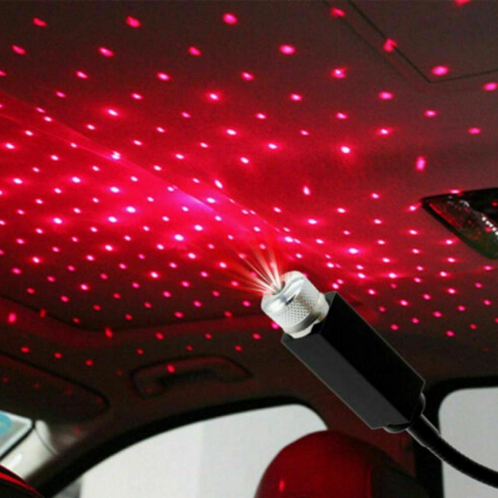 360° Adjustable Car Roof Projection Light – Red Star USB LED Ambient Galaxy Light
