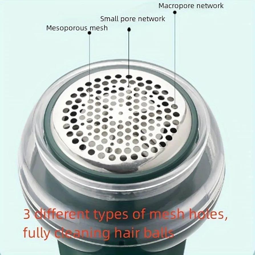 Portable Rechargeable Fabric Lint Remover – Green | 4-Hour Battery | USB Fast Charging | Electric Fuzz & Bobble Remover for Clothes