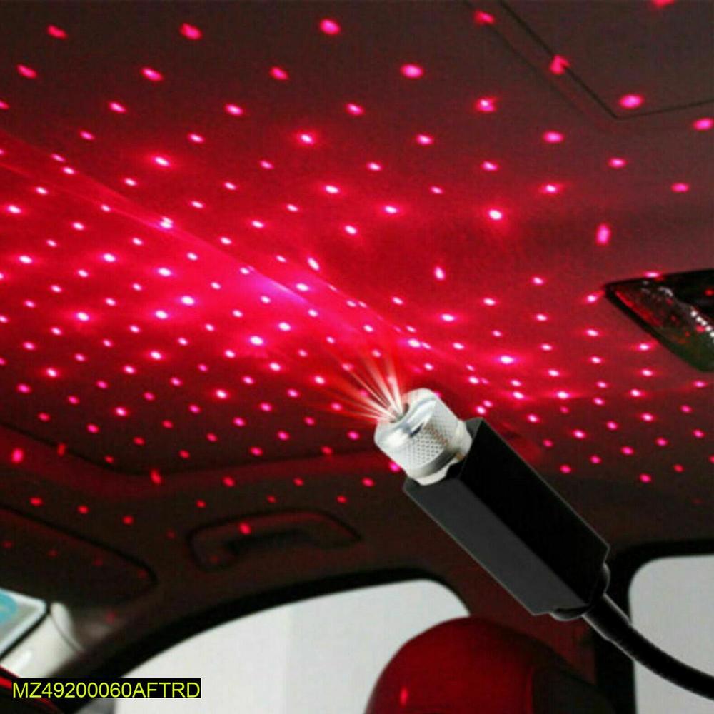 360° Adjustable Car Roof Projection Light – Red Star USB LED Ambient Galaxy Light