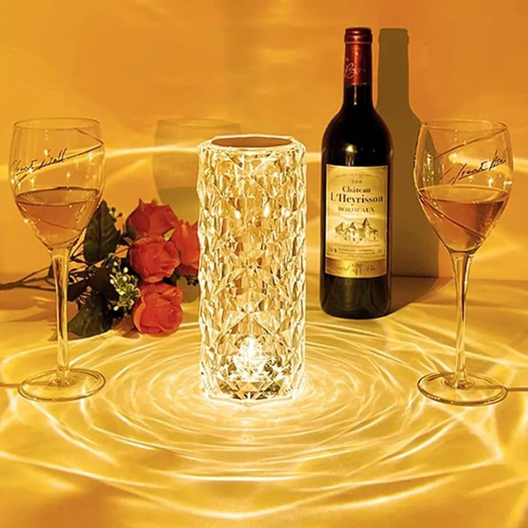 ✨ 3D Crystal RGB Water Ripple LED Table Lamp – Remote Controlled Ambient Night Light