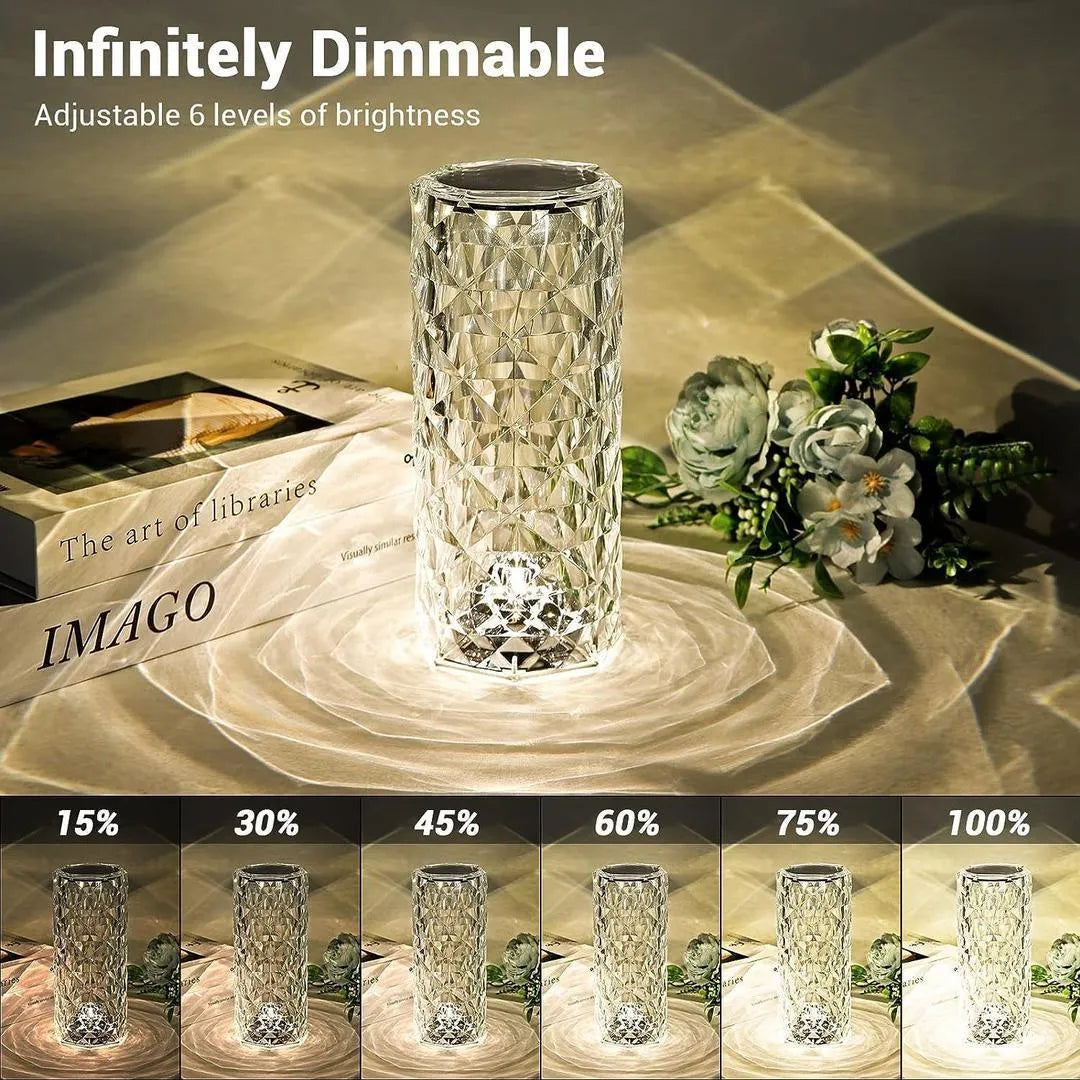✨ 3D Crystal RGB Water Ripple LED Table Lamp – Remote Controlled Ambient Night Light