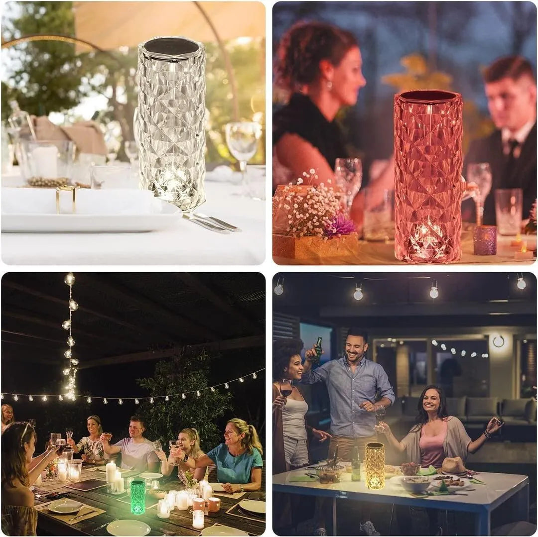✨ 3D Crystal RGB Water Ripple LED Table Lamp – Remote Controlled Ambient Night Light